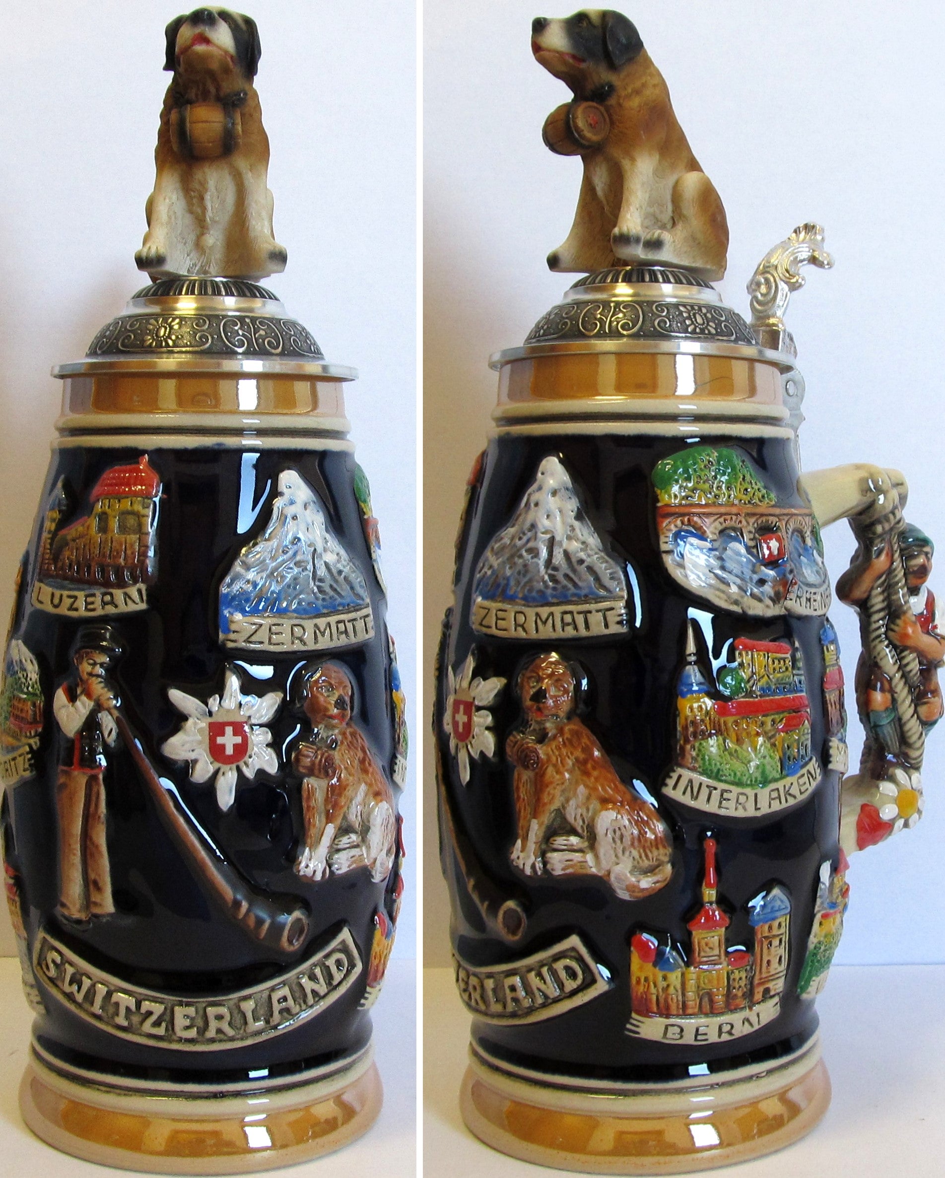 Authentic German Beer Steins - Handcrafted Oktoberfest Beer Mugs for Home Bar, Party & Collectibles - Perfect for Oktoberfest, Beer Tasting & Gifts