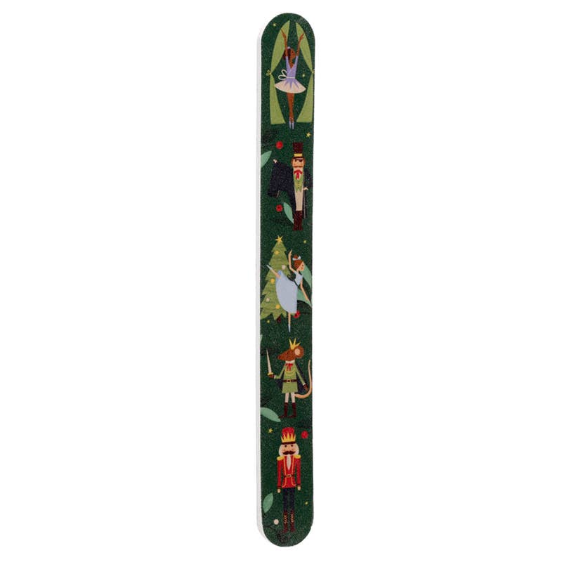 Christmas Nutcracker Nail File Set - Festive Holiday Manicure Kit for Gifts & Stocking Stuffers - Perfect for DIY Nail Art, Home Spa Days & Christmas Party Favors