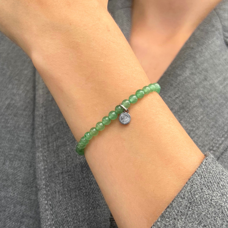 Natural Green Aventurine Beaded Bracelet for Women - Mini Adjustable Healing Stone Jewelry for Stress Relief & Positive Energy - Perfect for Meditation, Yoga & Everyday Wear