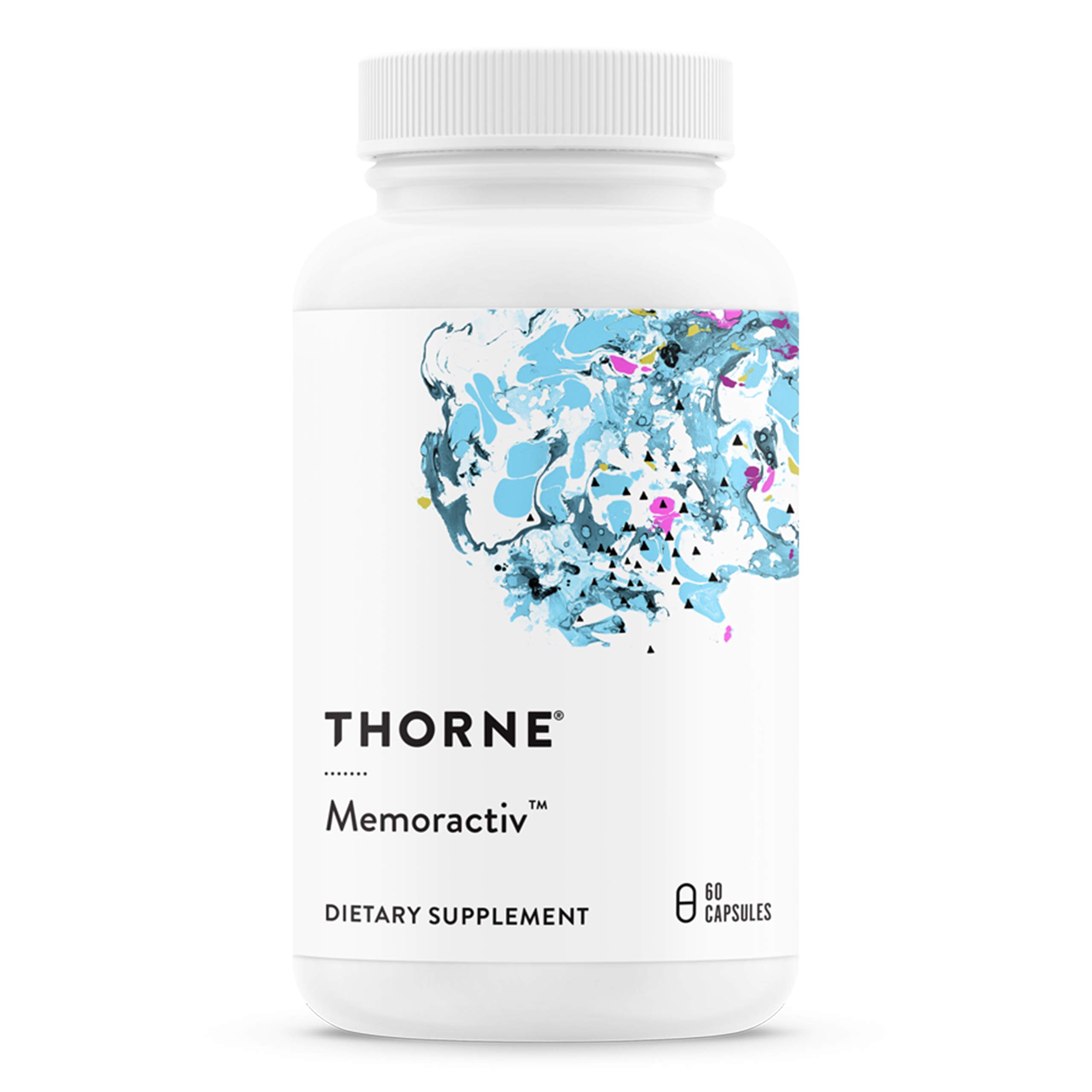 THORNE Memoractiv - Premium Nootropic Brain Supplement for Enhanced Focus, Creativity & Mental Clarity - Natural Ingredients with Ashwagandha, Ginkgo Biloba, Lutemax & Bacopa - Gluten-Free, Dairy-Free - 60 Capsules (30 Servings) - Ideal for Students, Professionals & Gamers to Boost Cognitive Performance
