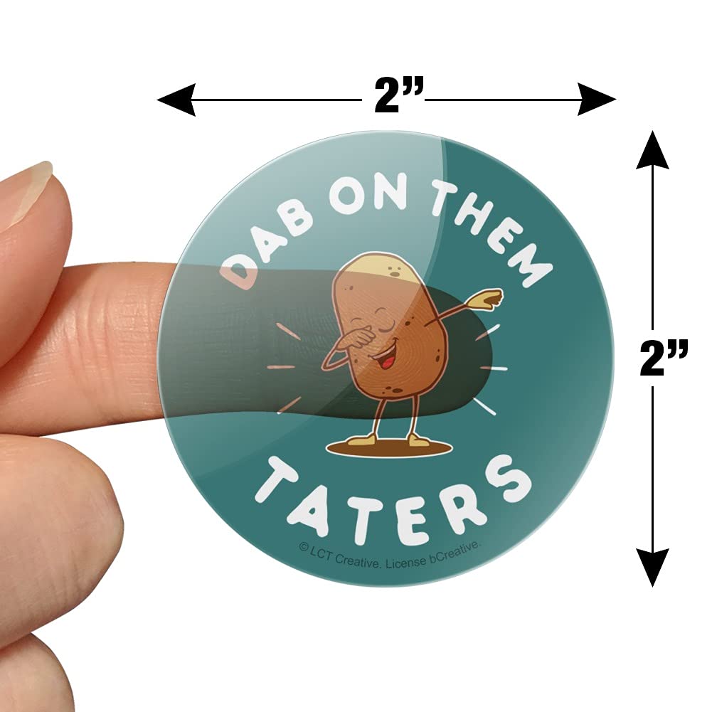 Funny Humor Stickers for Planners, Calendars & Scrapbooking - 'Dab on Them Taters Haters' Crafting Decals - Perfect for DIY Journals, Bullet Journals & Gift Wrapping