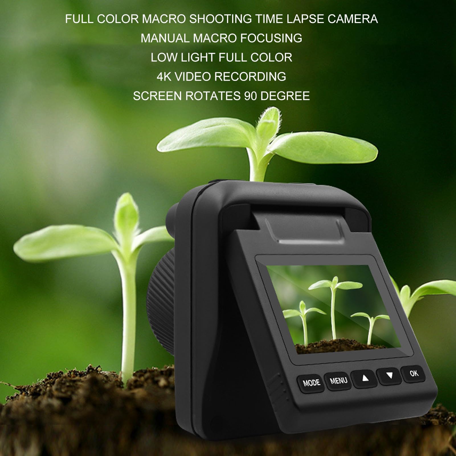 Jiawu Outdoor Time Lapse Camera - 180 Days Standby, 1080P HD Photo & AVI Video Recording for Construction, Cooking, Plants Growth, Art Drawing | Perfect for DIY Projects, Home Improvement, Gardening & Creative Arts (512GB Memory Card Not Included)