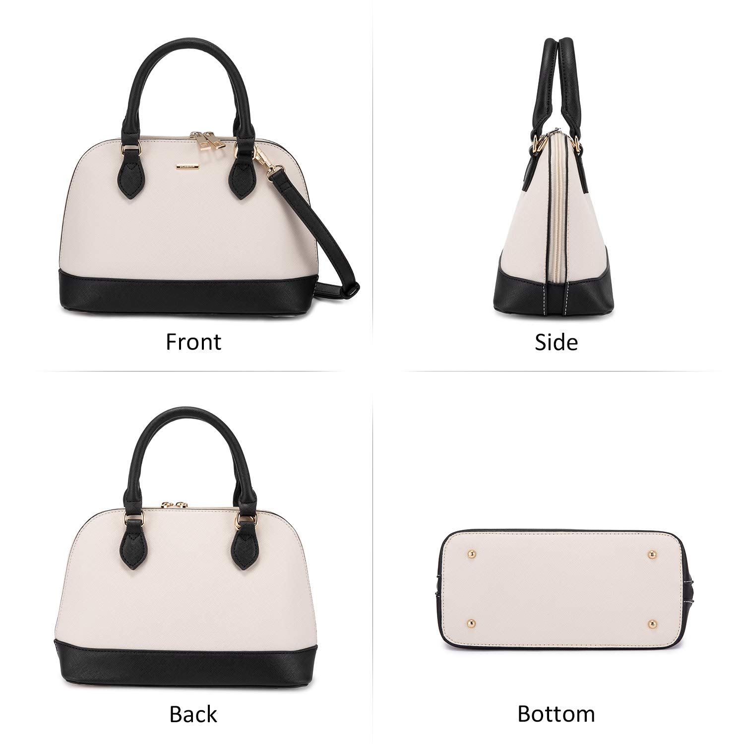 LOVEVOOK Women's Crossbody Bag - Small Dome Satchel with Double Zip for Daily Use
