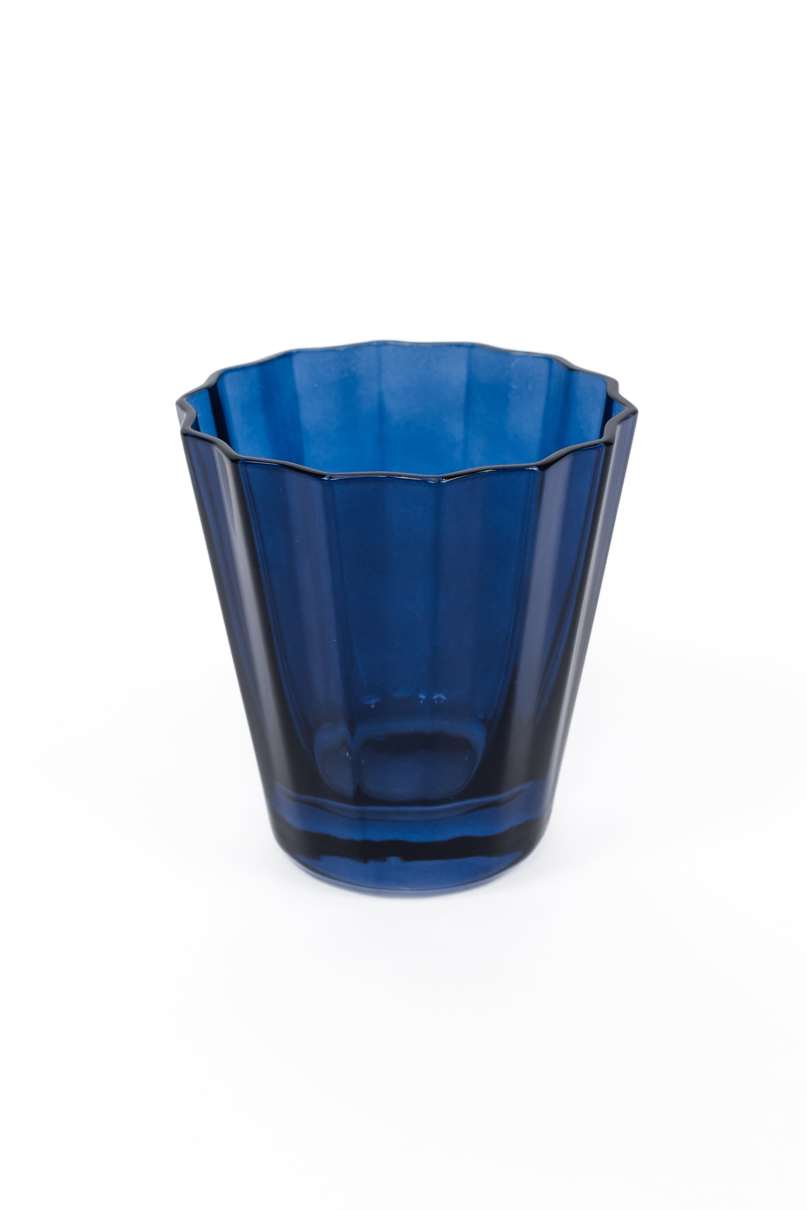 Estelle Colored Sunday Lowball Glasses - Set of 6 (Midnight Blue) | Elegant Cocktail & Whiskey Drinking Glasses for Home Bar, Party & Entertaining