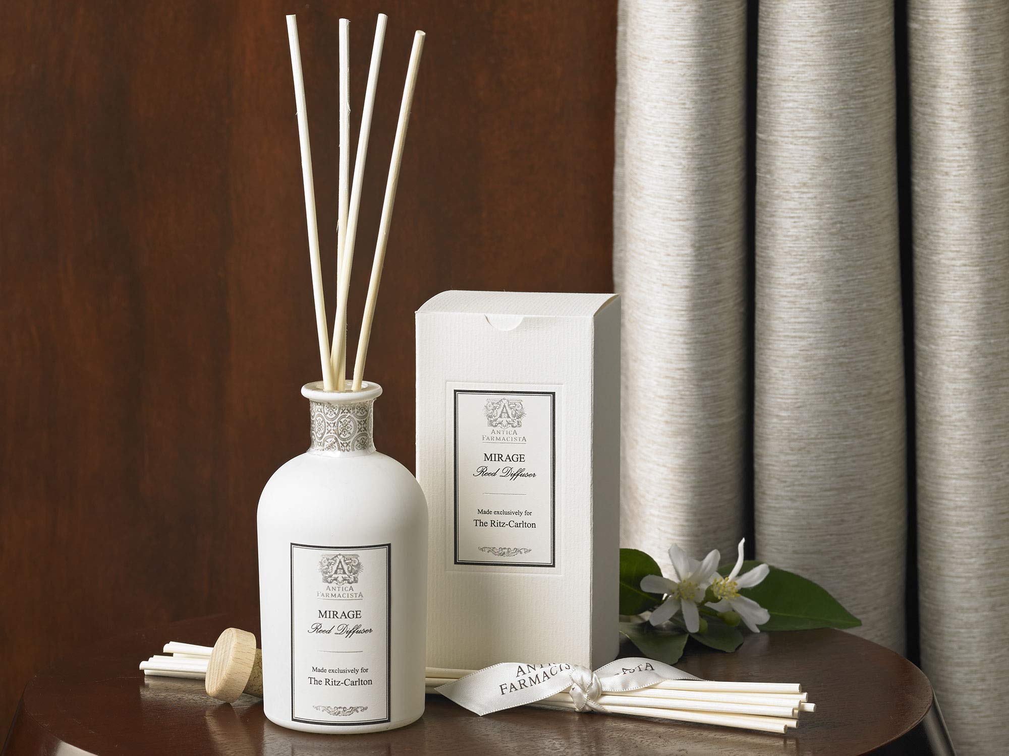 Antica Farmacista The Ritz-Carlton Mirage Reed Diffuser - 8.4 oz Lily of The Valley, Apricot & Sugared Black Currant Scent - Luxury Home Fragrance for Living Room, Bedroom & Office Decor
