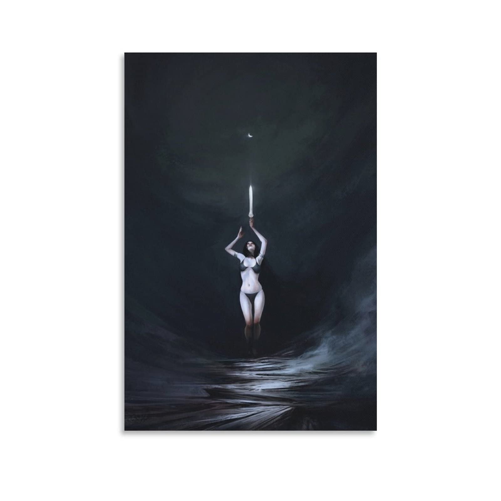 Horror & Gothic Art Posters - Beauty and Snake Illustration Wall Art for Bedroom, Living Room Decor | Aesthetic Abstract Prints, Wallpaper & Poster Art | Perfect for Halloween, Gothic Themed Rooms & Dark Aesthetic Spaces