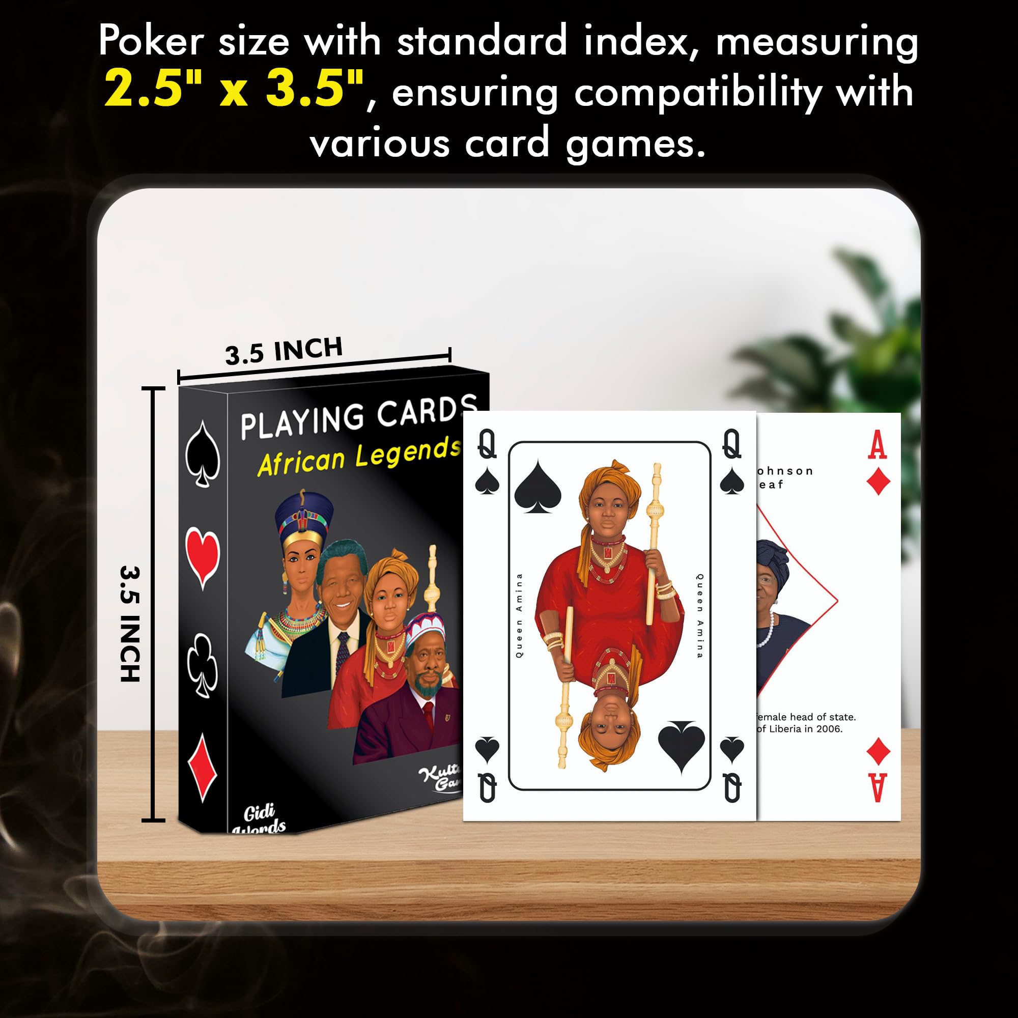 African Legends Trivia Card Game - Kulture Games Playing Cards for Adults & Family Game Night - Black History & Inspirational African Culture - Perfect for Parties, Game Nights & Educational Fun