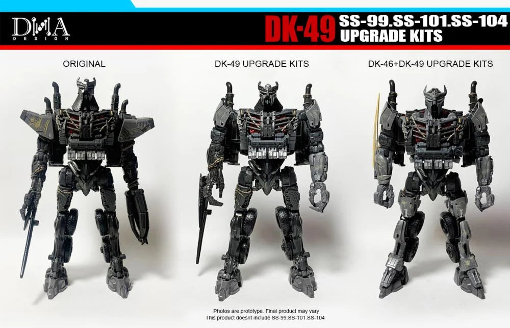 DNA Design DK 49 Upgrade Kit for SS Battletrap, Nightbird & Scourge - Transformers Toy Accessories for Enhanced Display & Customization - Perfect for Collectors & Action Figure Enthusiasts