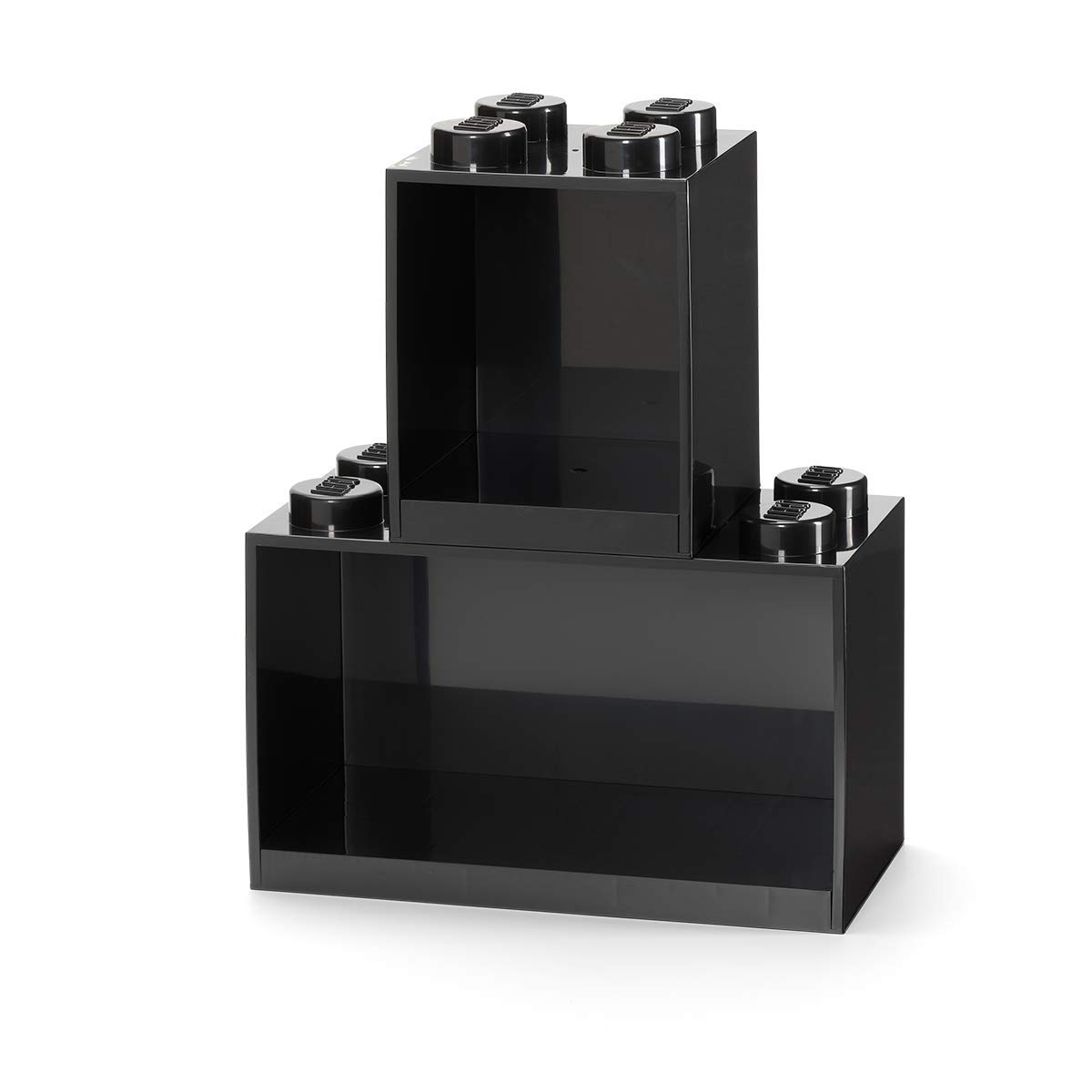 Room Copenhagen LEGO Brick Set with 4-Stud & 8-Stud Box Shelves in Black - Perfect for LEGO Storage, Display & Organization in Kids' Rooms & Play Areas