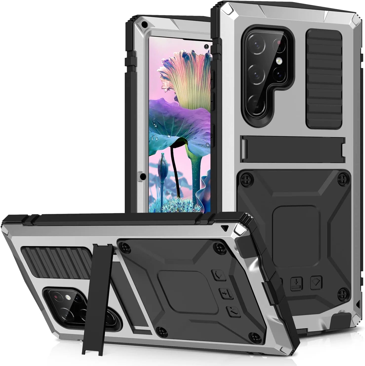 Samsung Galaxy S23 Ultra Aluminum Metal Case with Gorilla Glass Protection - Durable & Slim Design for Everyday Use, Travel, and Outdoor Activities