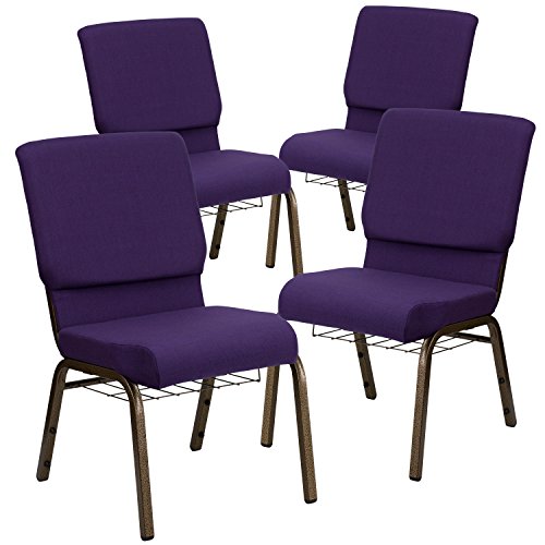 Royal Purple Fabric/Gold Vein Frame