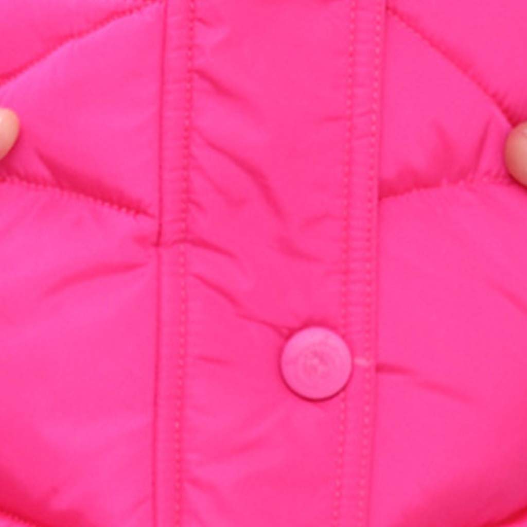 KONF Warm Winter Down Jacket for Baby Girls & Toddlers - Fur Hooded Snowsuit Coat with Thick Outerwear | Perfect for Cold Weather, Snow Play & Outdoor Activities