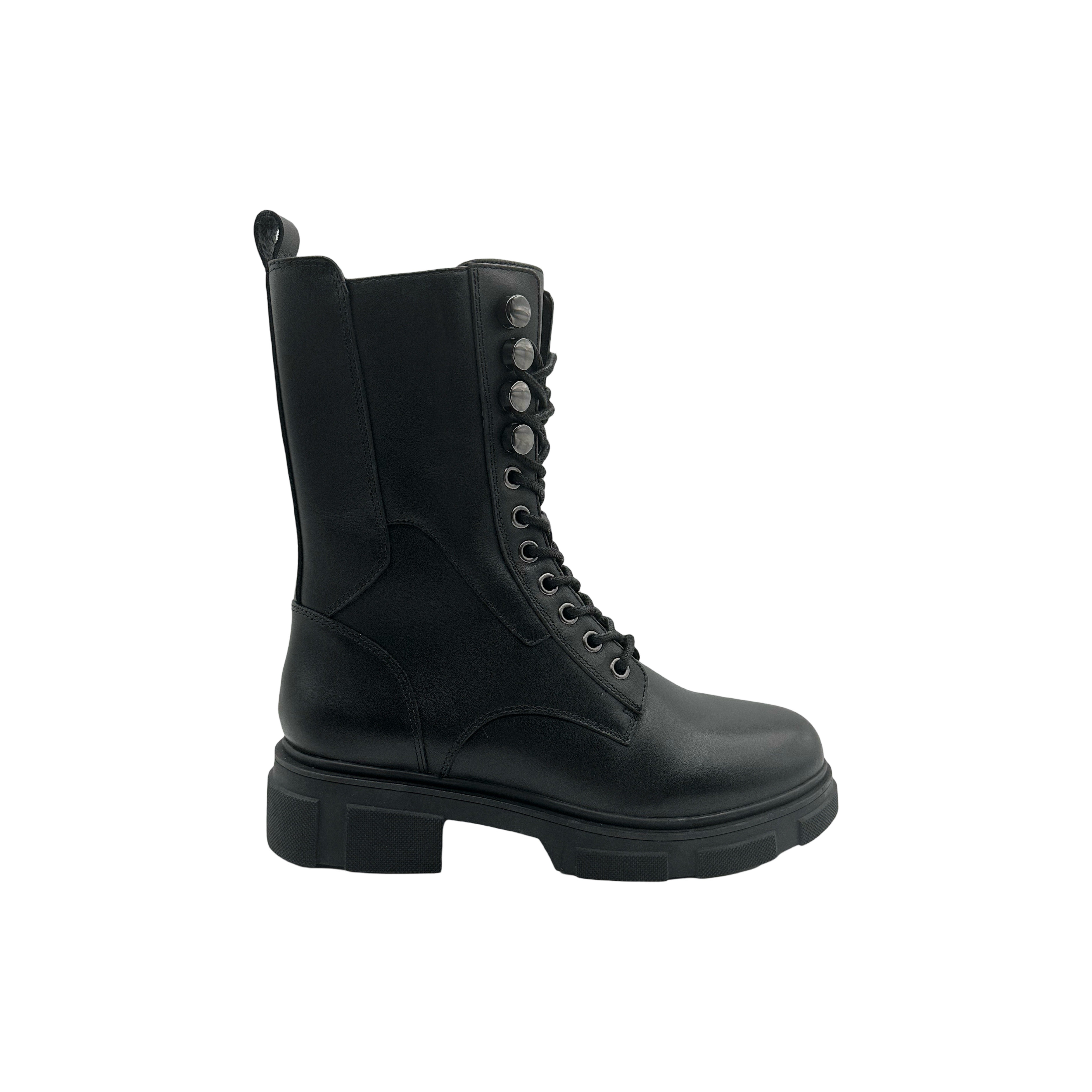 Cara Black Leather Waterproof Boots for Women - Stylish & Comfortable Winter & Rain Boots for Outdoor Walking, Hiking & Casual Wear