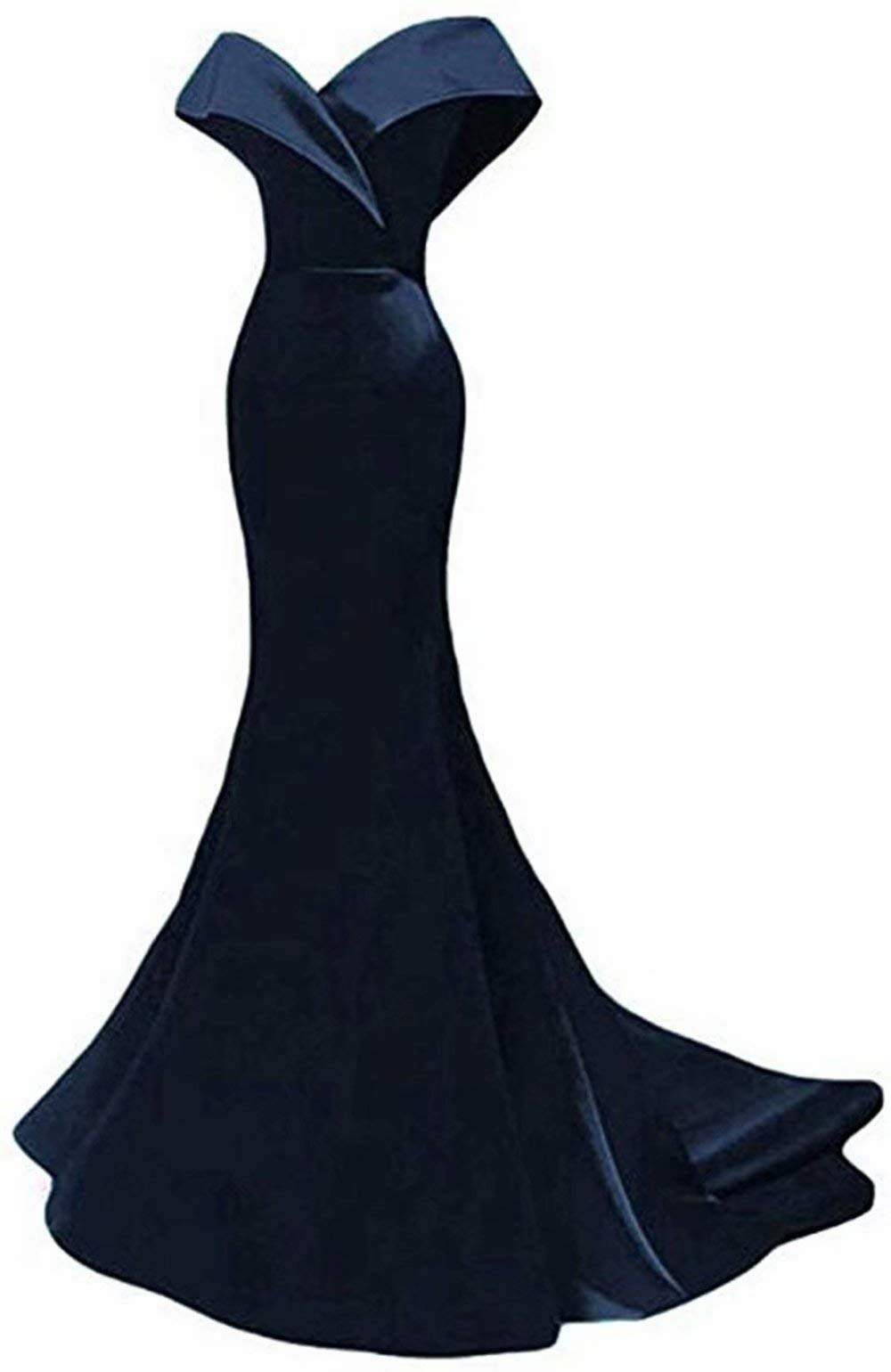 Elegant Off-The-Shoulder Mermaid Prom Dress for Women - Long Satin Formal Evening Gown for Homecoming, Wedding Guest & Special Occasions