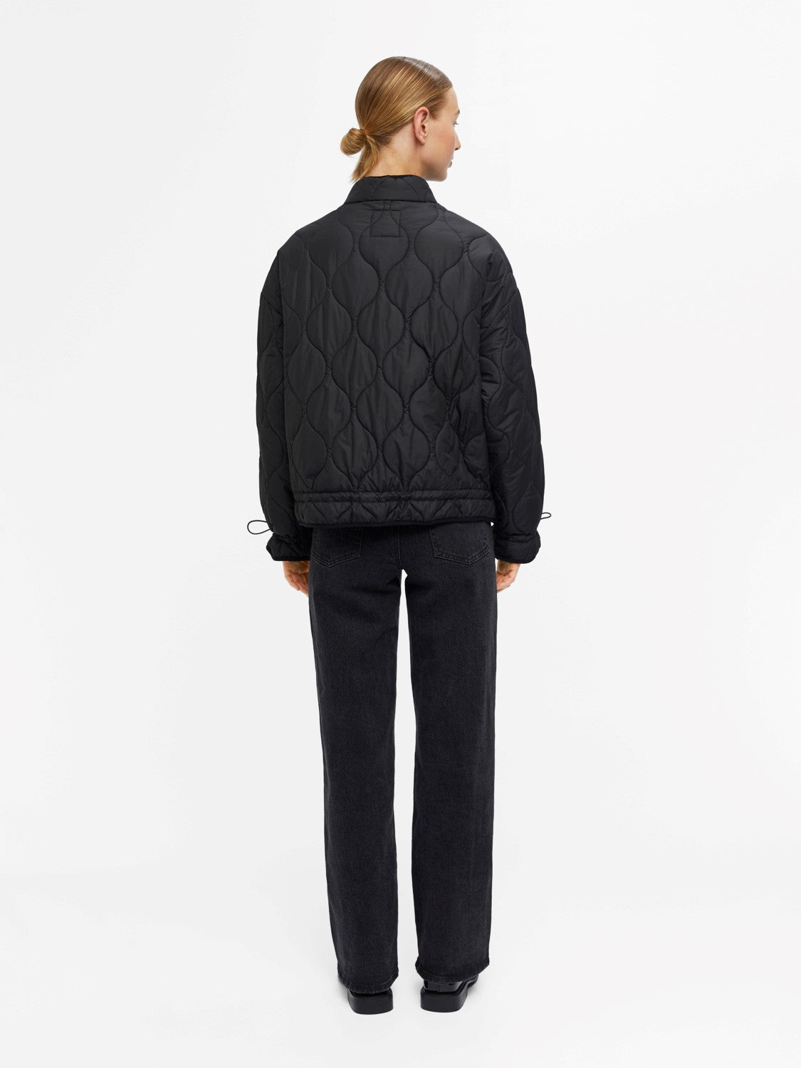 Jline Quilted Jacket for Women - Stylish Black Winter Coat with Warm Filling, Perfect for Outdoor Activities & Casual Wear