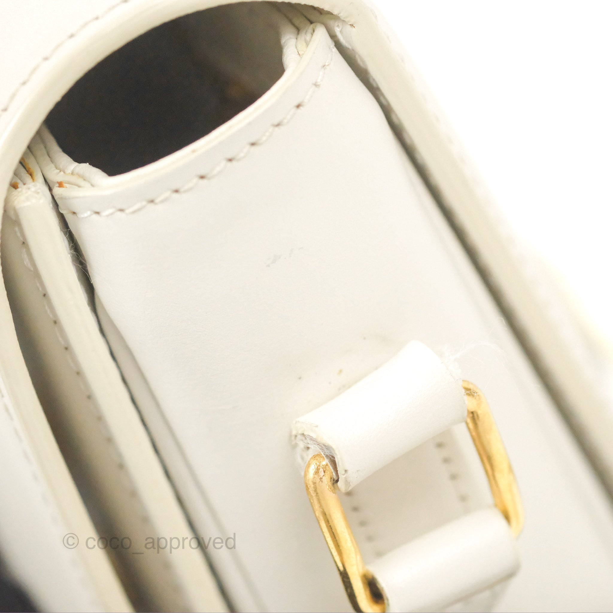 Celine Teen Triomphe Bag in Shiny White Calfskin Leather - Perfect for Everyday Use, Work & Special Occasions