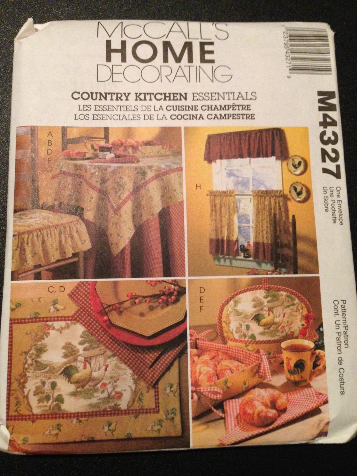 Simplicity M4327 Country Kitchen Essentials Sewing Pattern - DIY Aprons, Pot Holders & Table Linens for Farmhouse Decor & Home Cooking