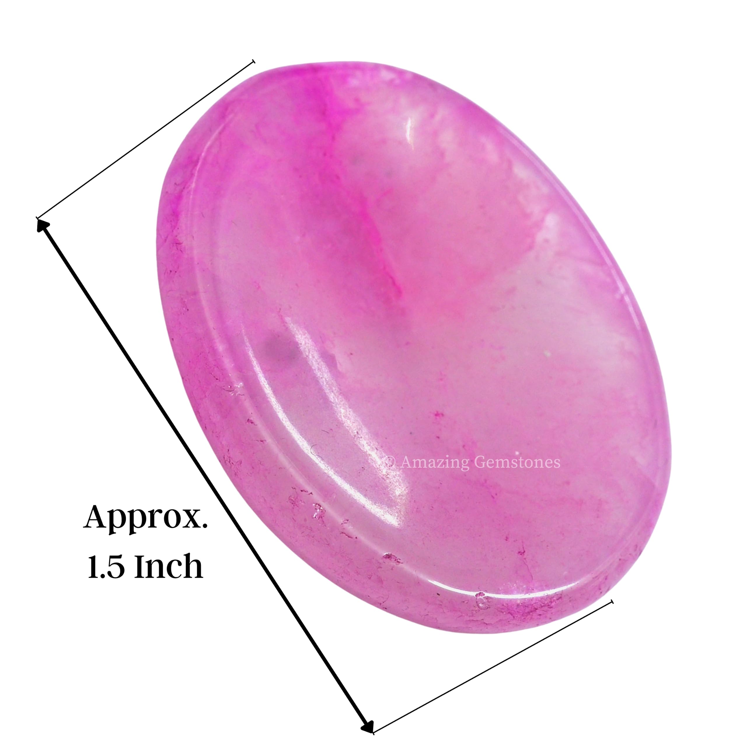 Pink Onyx Worry Stone - Natural Healing Crystal for Stress Relief & Meditation - Unique Gift for Women & Men - Perfect for Relaxation, Anxiety Relief, and Mindfulness Practices