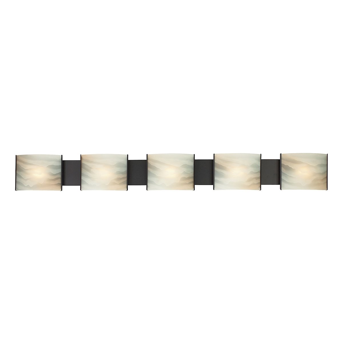 Pannelli 5-Light Vanity Sconce - Oil Rubbed Bronze Finish with Hand-Formed Honey Alabaster Glass Shades - Perfect for Bathroom, Bedroom, or Dressing Room Lighting