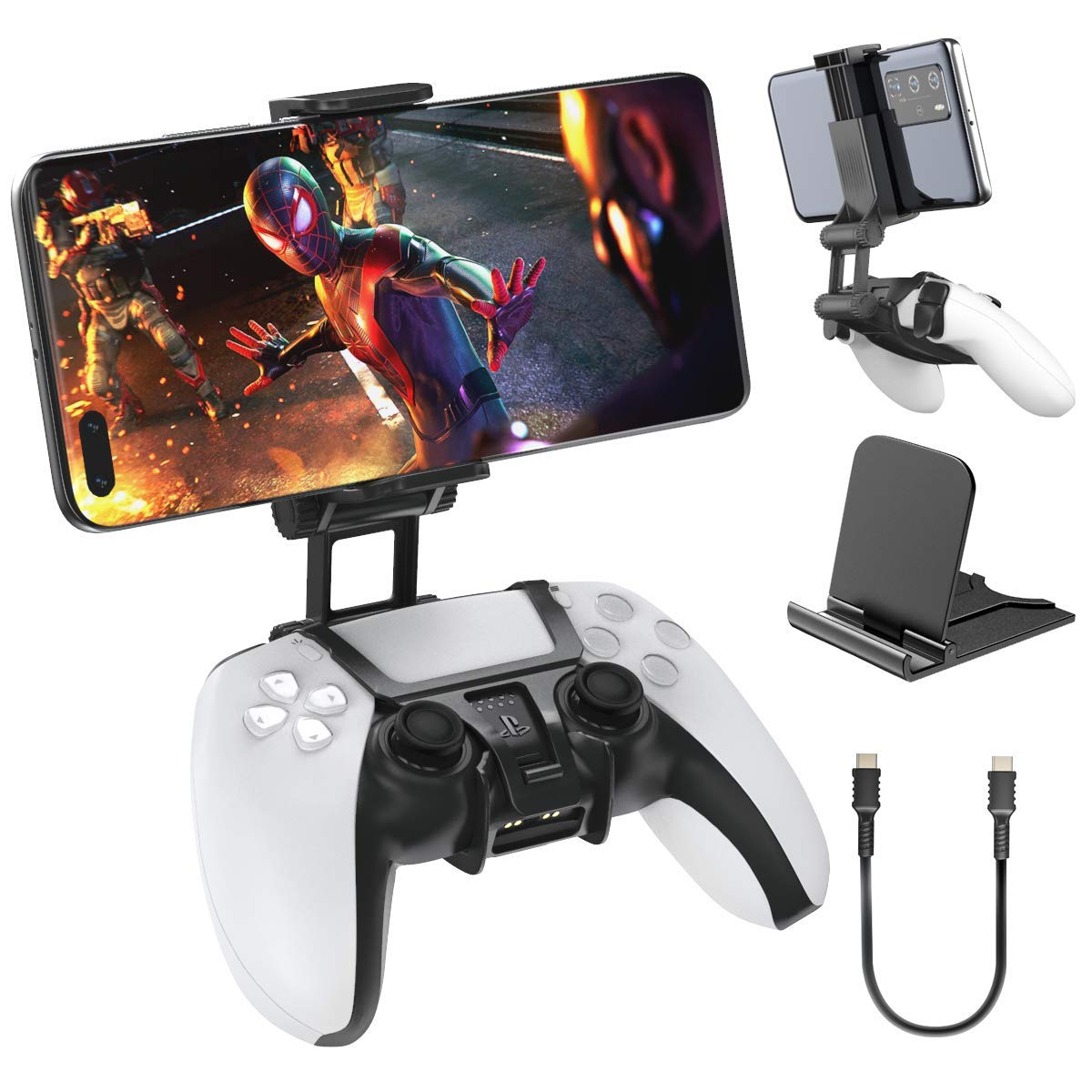 OIVO PS5 Controller Phone Mount Clip - Universal Mobile Gaming Clip & Stand Holder for PlayStation 5 DualSense Controller - Perfect for Remote Play, Live Streaming & Hands-Free Gaming