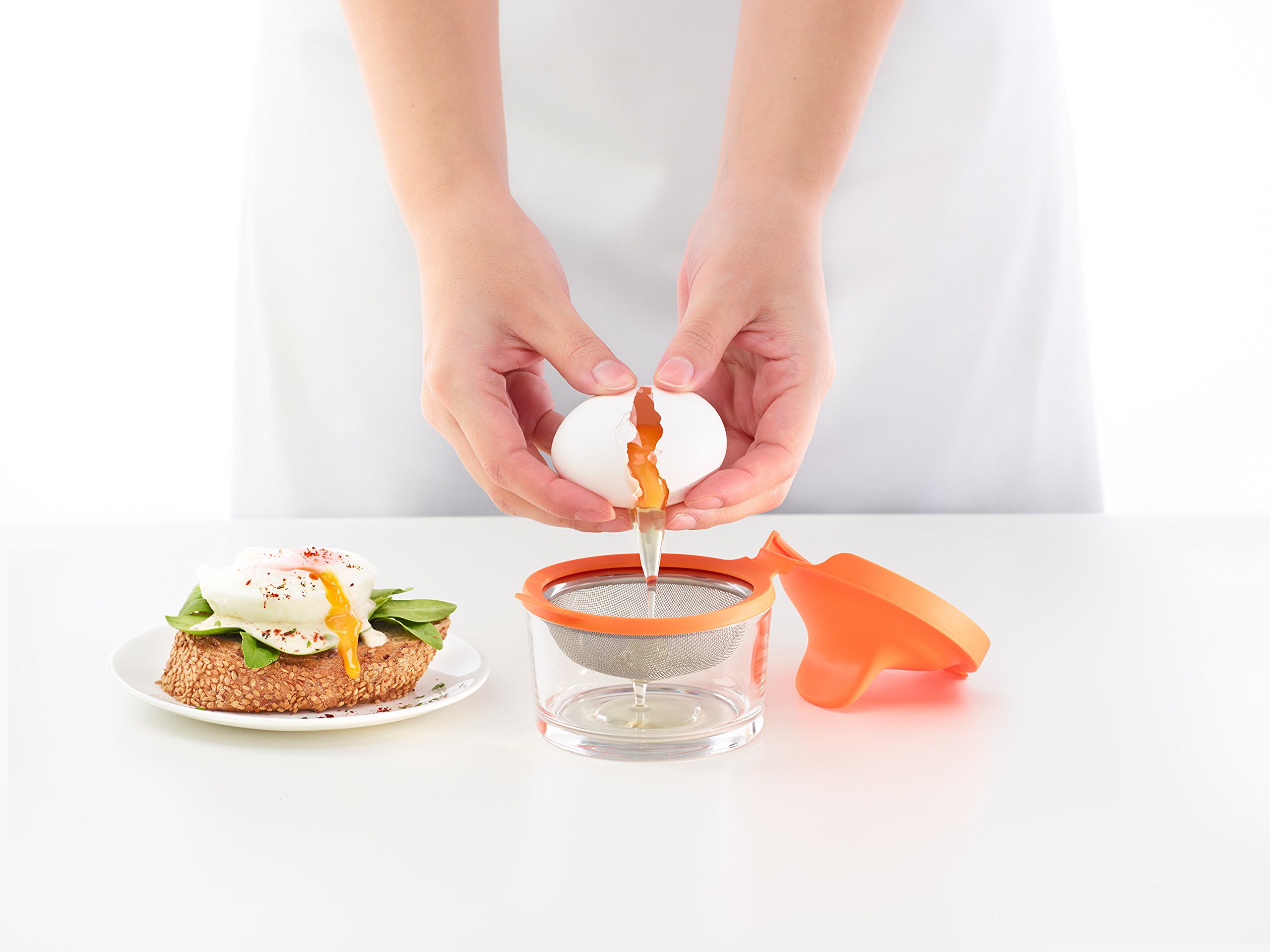 Lekue Silicone Poached Egg Maker - BPA-Free Egg Cooker for Perfect Poached Eggs, 1-Pack, Orange - Ideal for Breakfast, Brunch & Healthy Meal Prep