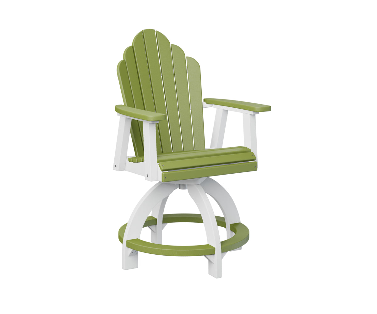 Berlin Gardens Cozi Back Swivel Counter Chair - Adjustable Height Bar Stool with Padded Seat for Kitchen Island, Breakfast Nook & Home Bar - Comfortable Modern Dining Furniture
