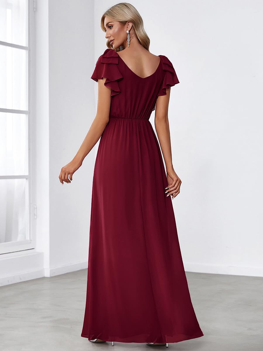 Ever-Pretty Women's A-Line Wedding Bridesmaid Dress 7709 - Elegant Long Formal Gown for Weddings, Prom & Special Occasions | Perfect for Bridal Party, Evening Events & Black Tie Affairs