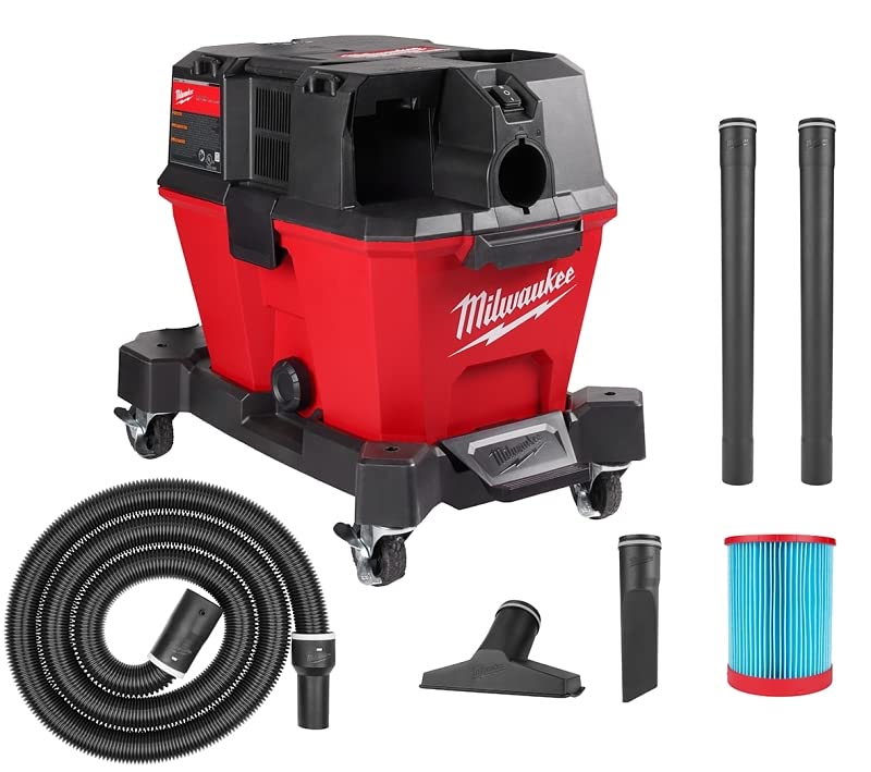 Milwaukee M18 Fuel 6 Gallon Wet/Dry Vacuum - Cordless Bare Tool (No Battery/Charger) | Powerful Debris Cleanup for Construction Sites, Workshops & Home Garages