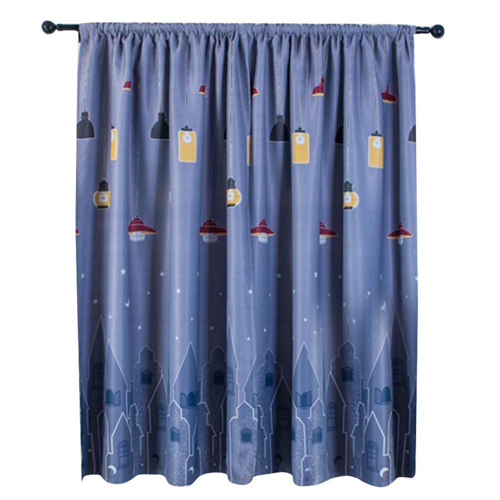 Yosoo Polyester Printed Window Curtains for Living Room & Bedroom - Grey Decorative Drapes with Light Filtering | Perfect for Home Decor & Room Darkening