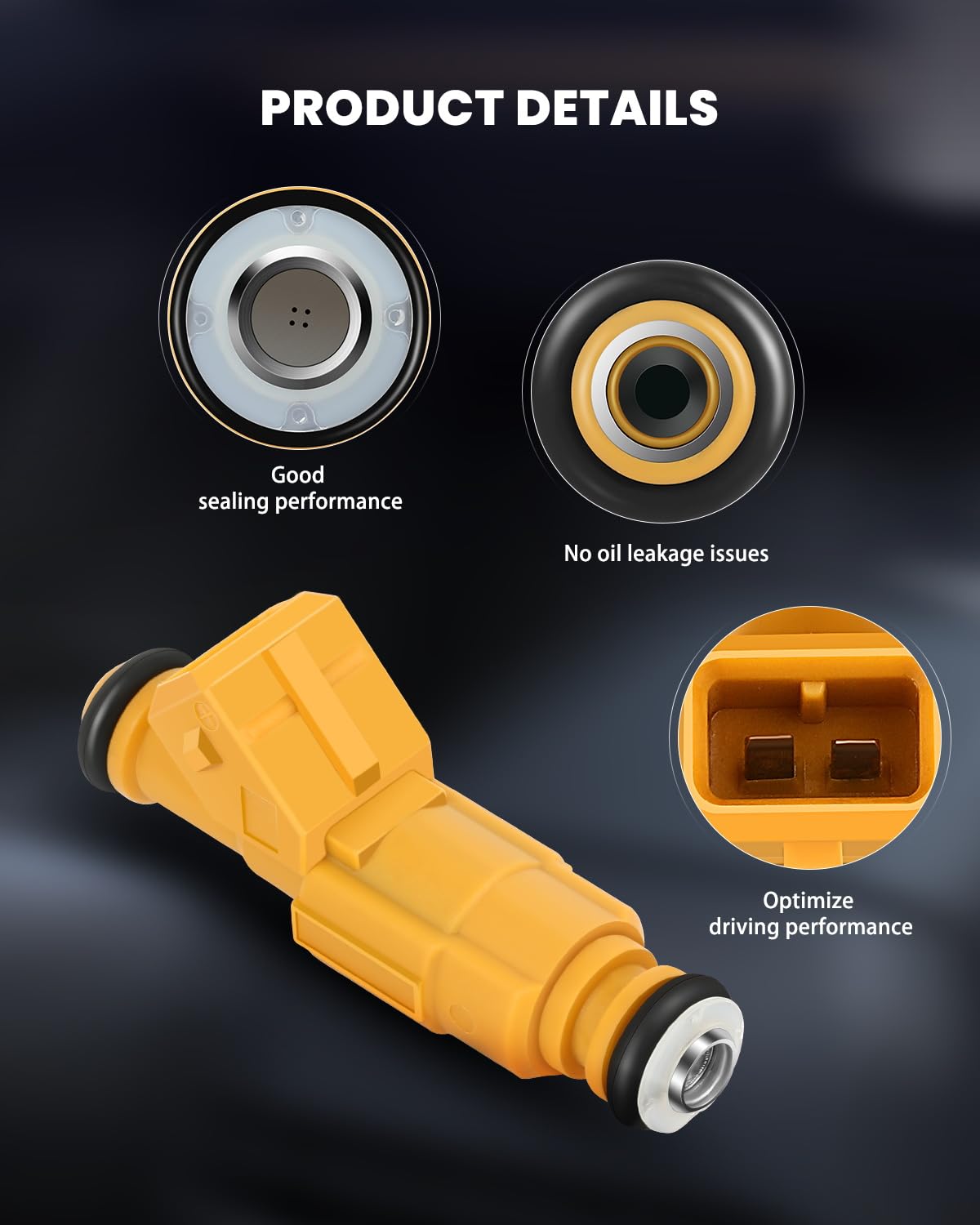 SCITOO 6-Piece Fuel Injector Kit for Jeep Cherokee, Grand Cherokee & Wrangler (1989-1998) - OEM 0280155700 Replacement - 4 Hole High Performance Fuel Injectors for Better Engine Efficiency - Perfect for Off-Roading & Daily Commuting