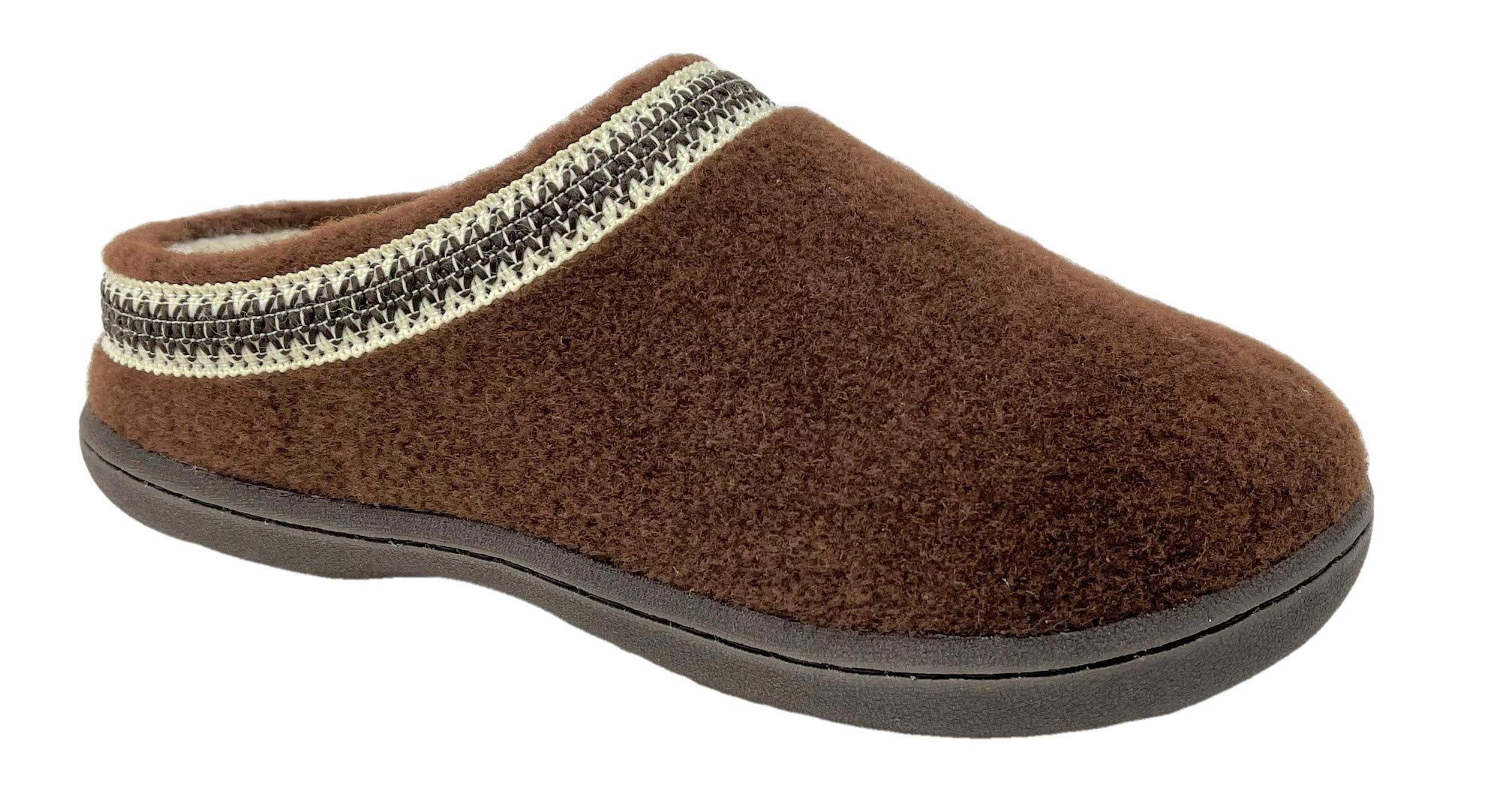 Clarks Women's Wool Felt Clog Slippers JMH1319T - Warm Cozy Plush Faux Fur Lined House Shoes - Indoor Outdoor Comfort for Women - Perfect for Home, Office & Winter Wear
