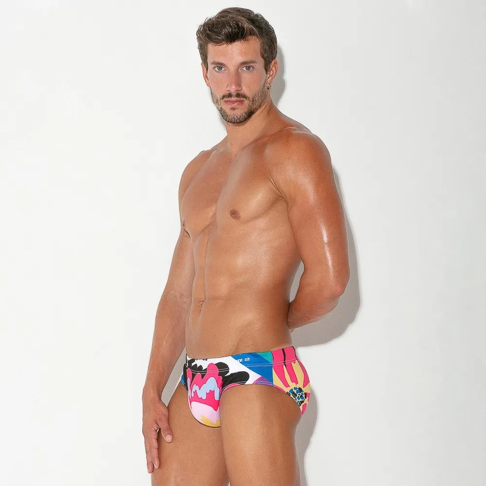 Secret Garden Enhancing Swim Brief - Stylish & Comfortable Men's Swimwear for Beach, Pool & Vacation | Code 22 24101