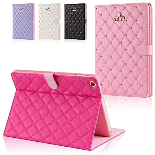 Elegant Pink Rhinestone PU Leather Case for iPad Air 3rd Gen 10.5