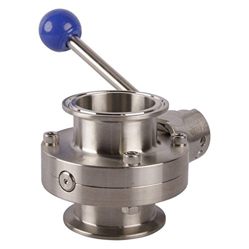 Stainless Steel SS304 2 Inch Tri Clamp Butterfly Valve with Silicone Seat & Pull Handle - Food Grade for Brewing, Dairy, and Pharmaceutical Industries - Glacier Tanks