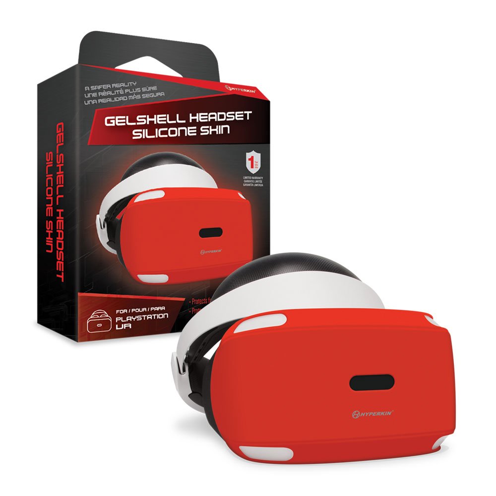 Hyperkin GelShell Silicone Skin Cover for PlayStation VR Headset - Red | Anti-Slip, Scratch-Resistant Protection | Perfect for Gaming, VR Experiences & Long Play Sessions