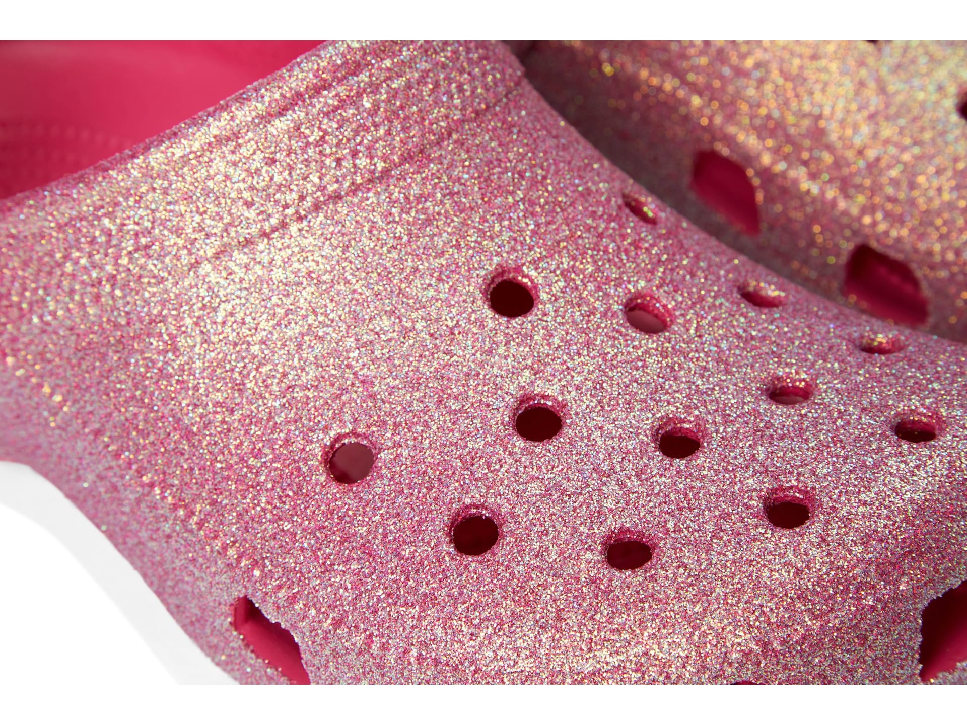 Crocs Kids' Classic Glitter Clog - Lightweight & Comfortable Water Shoes for Girls & Boys, Perfect for Beach, Pool & Outdoor Play