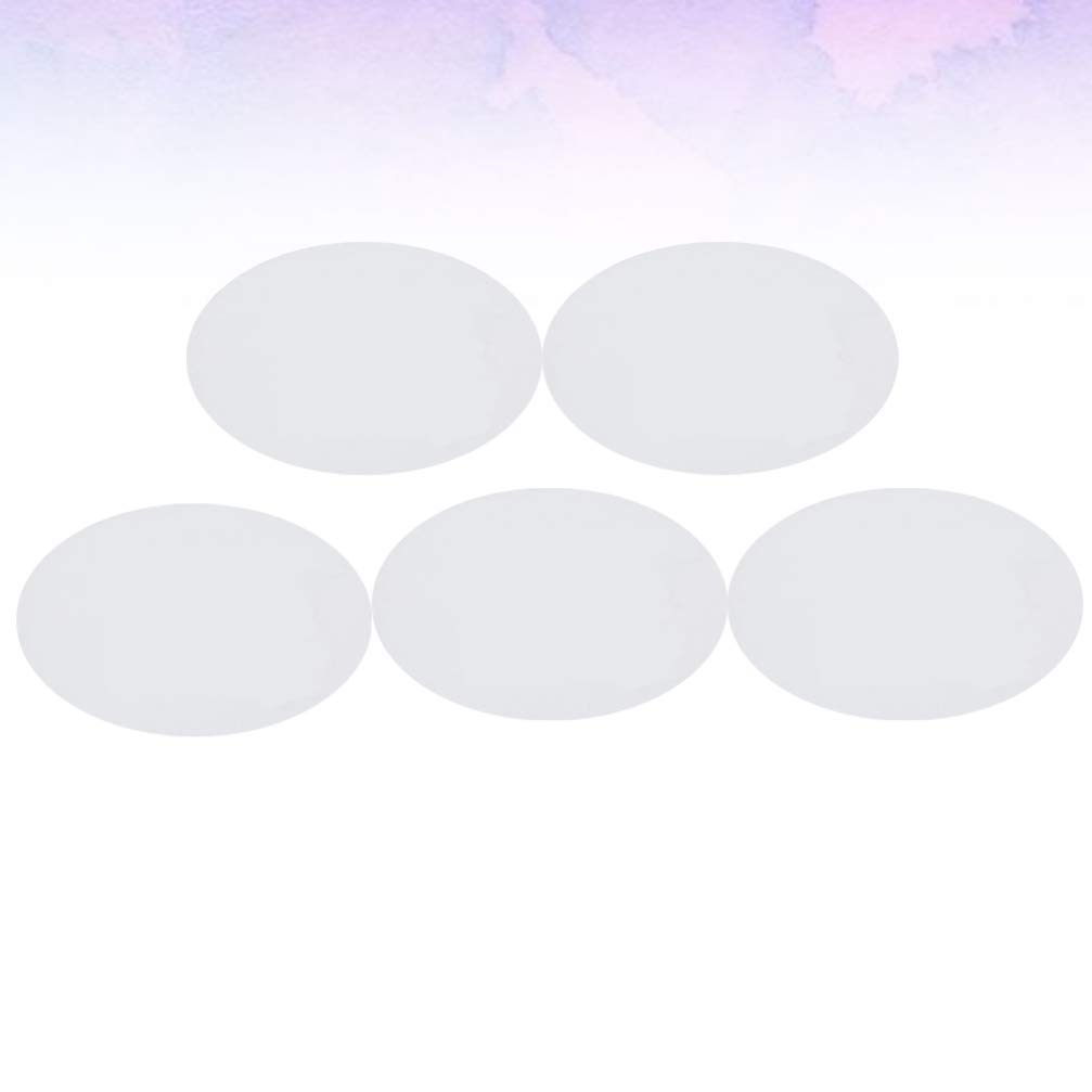 Healifty 5-Piece Oval Stretched Canvas Set - 20x25cm Blank Cotton Artist Panels for Painting, Drawing & DIY Projects - Perfect for Students, Artists & Home Decor