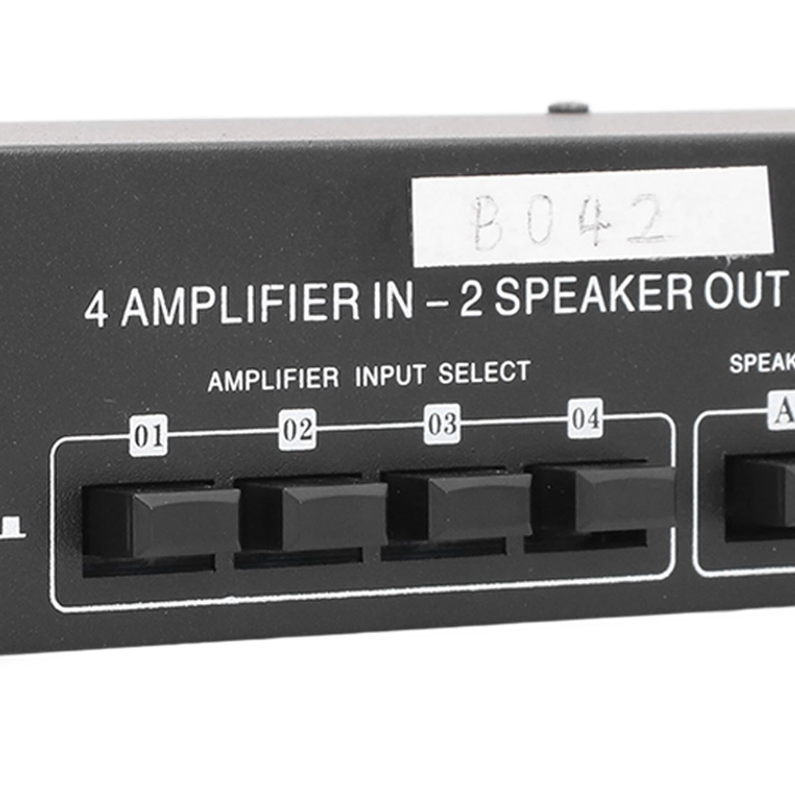 SHYEKYO 4-Way Passive Audio Selector Switch Box - Manual Amplifier Switcher for Home Theater & Stereo Systems, 10Hz-50KHz Frequency Response, High Sound Quality, Wide Compatibility - Perfect for Multi-Room Audio & DJ Setups