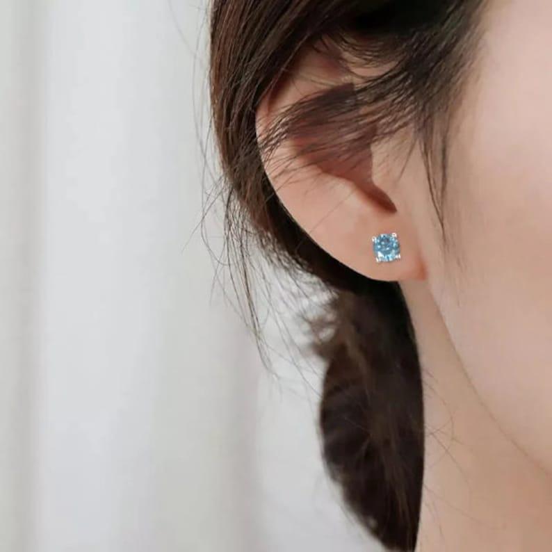 Blue Moissanite Jewelry Set - Elegant Necklace & Earrings for Women | Perfect for Weddings, Anniversaries & Special Occasions