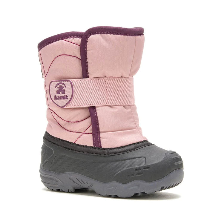 Kamik Light Pink Snowbug 5 Toddler Boots - Waterproof Winter Snow Boots for Girls & Boys - Warm Insulated Kids Booties for Cold Weather Play & Outdoor Activities