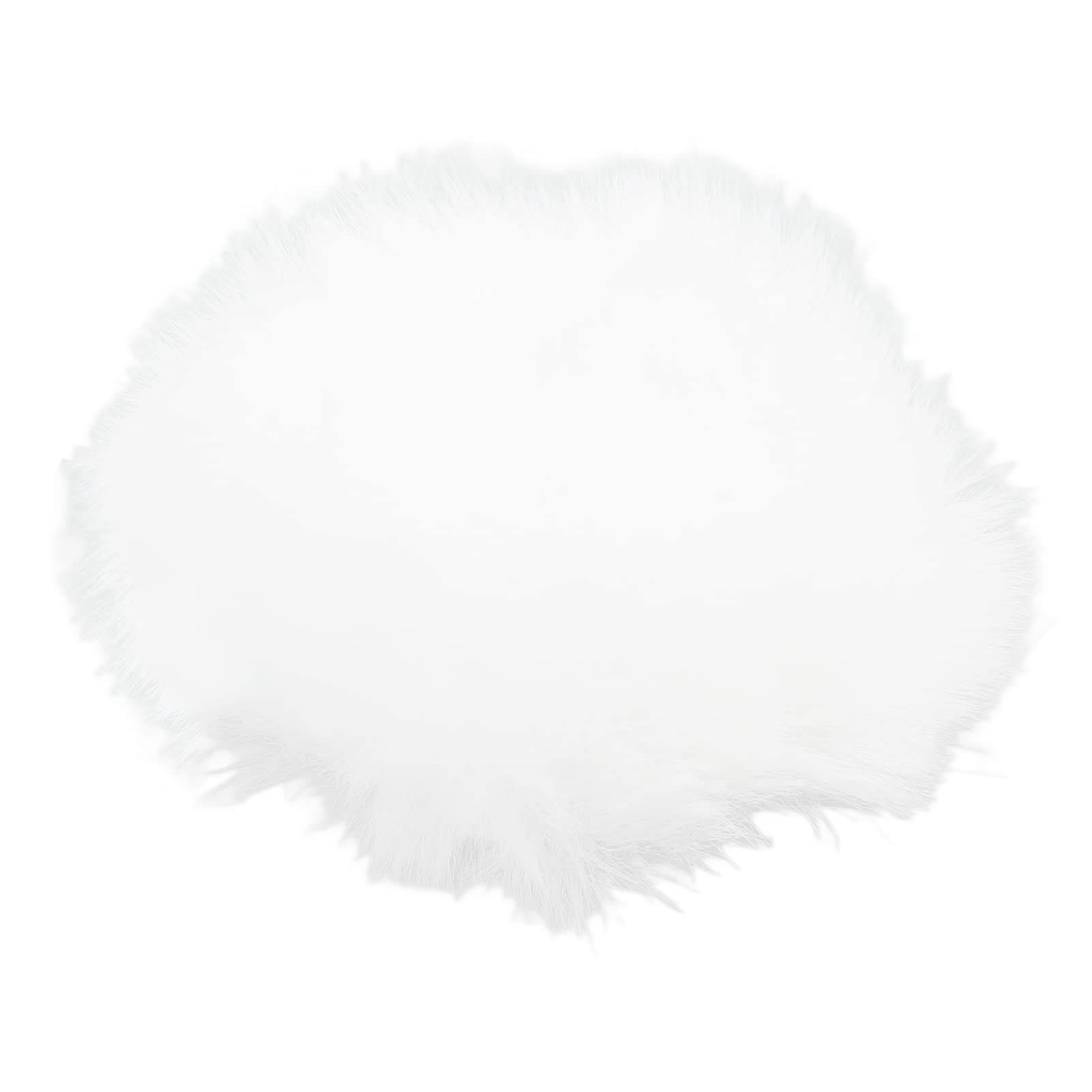 Premium Artificial Fur Lapel Mic Windscreen - Noise Reduction Lavalier Microphone Cover for Clear Sound, Comfortable & Durable - Ideal for Outdoor Interviews, Podcasting, YouTube Videos (White)