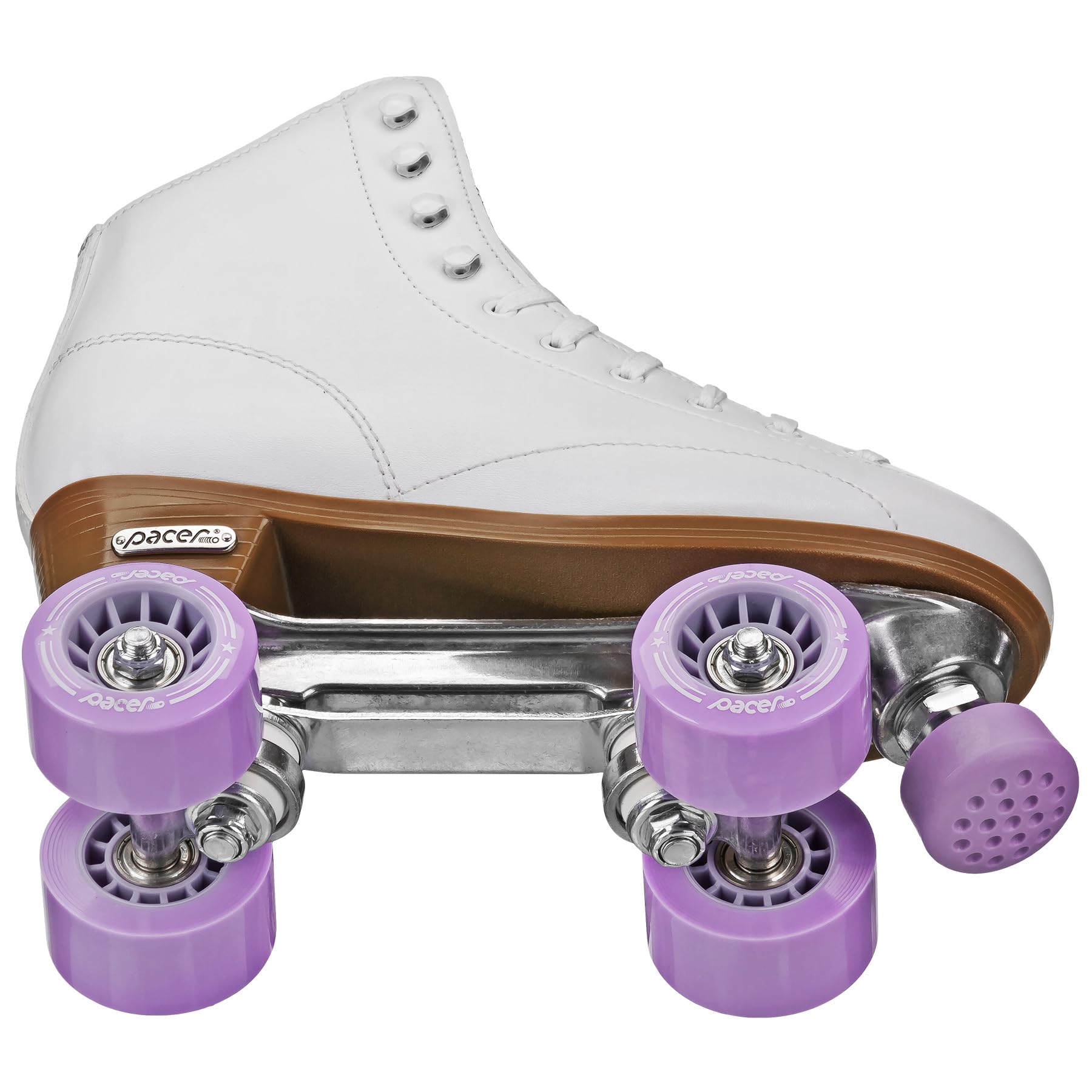 Pacer Stratos Traditional Quad Roller Skates for Indoor Rink - Comfortable & Durable Skates for Roller Derby, Artistic Skating & Recreational Use