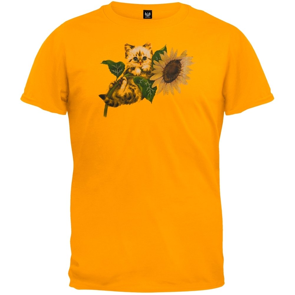 Sunflower Girl Orange T-Shirt - Cute Floral Print Cotton Tee for Women | Perfect for Summer Outfits, Beach Days & Casual Wear