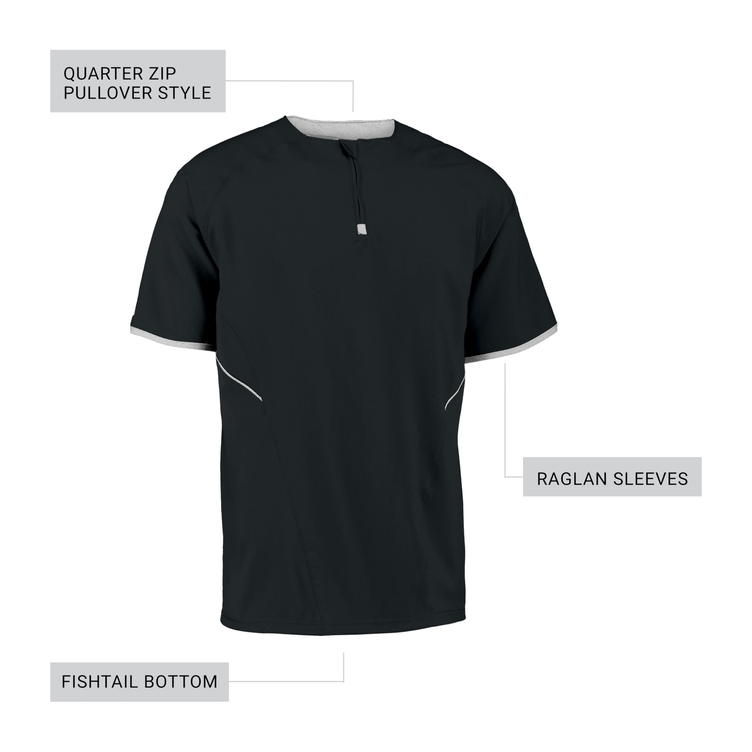 Russell Athletic Men's Short Sleeve Pullover Cage Jacket - Lightweight Sports Outerwear for Running, Gym & Casual Wear | Moisture-Wicking Performance Fabric