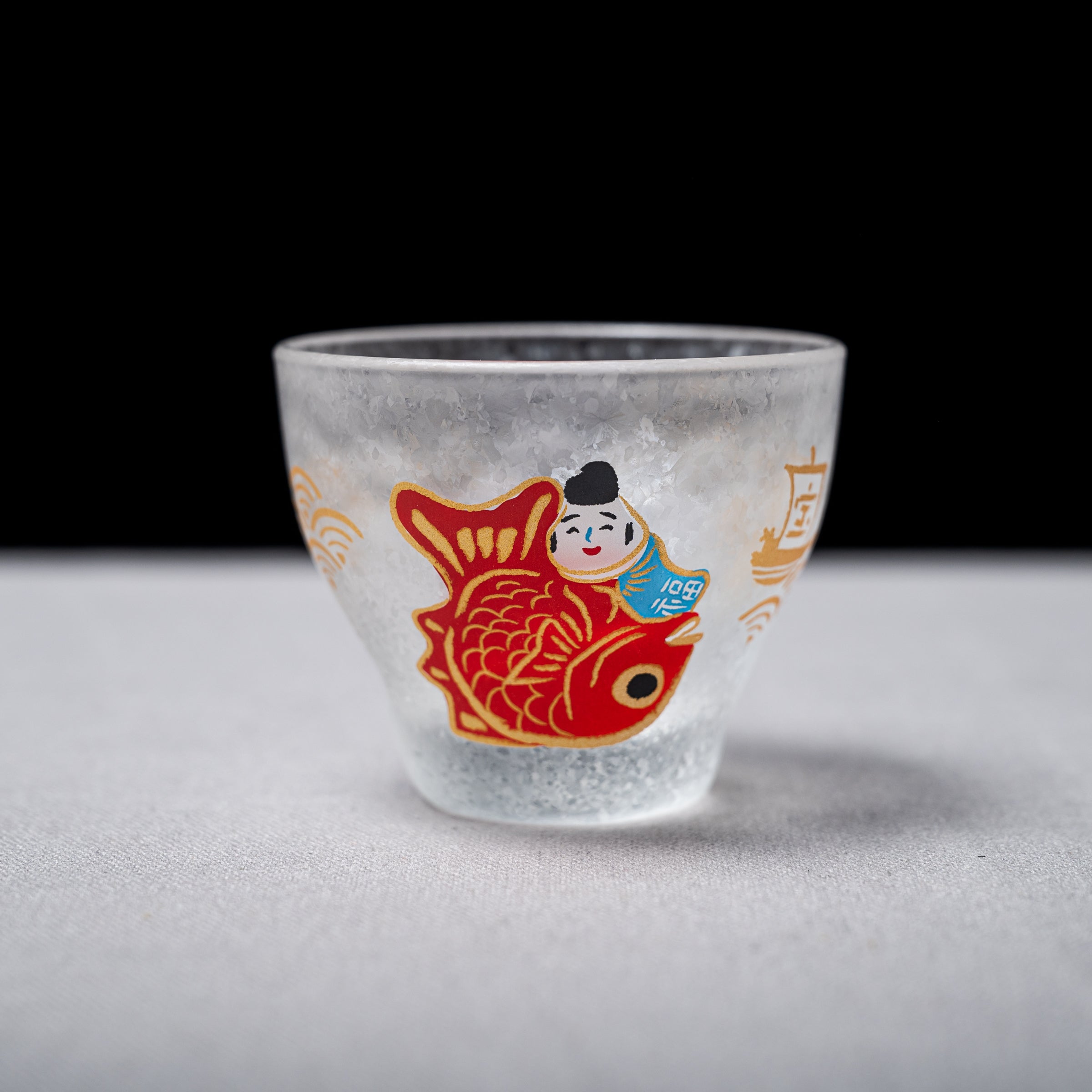 Lucky Charms Sake Cup - Traditional Japanese Bream Fish Design Ceremonial Cup for Celebrations | Perfect for Weddings, New Year & Special Occasions