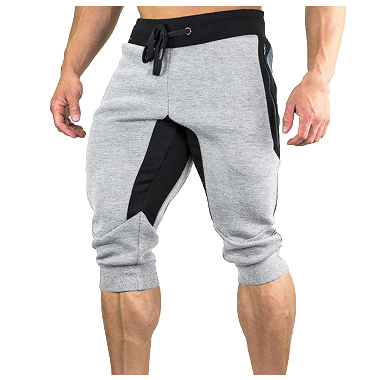 Men's Cropped Casual Pants for Training, Running & Outdoor Sports - Lightweight Comfort for Gym, Jogging & Leisure Activities