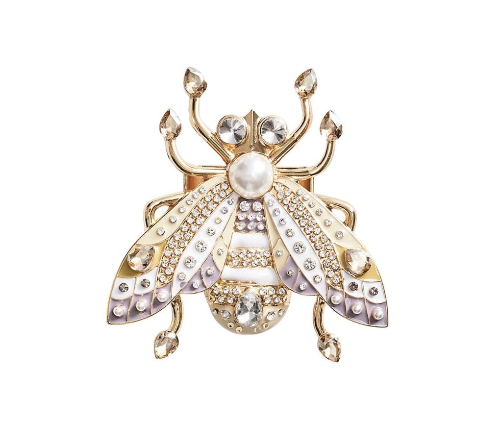 Elegant Glam Fly Napkin Rings Set of 4 - Premium Gift Box for Wedding, Party & Holiday Table Decor