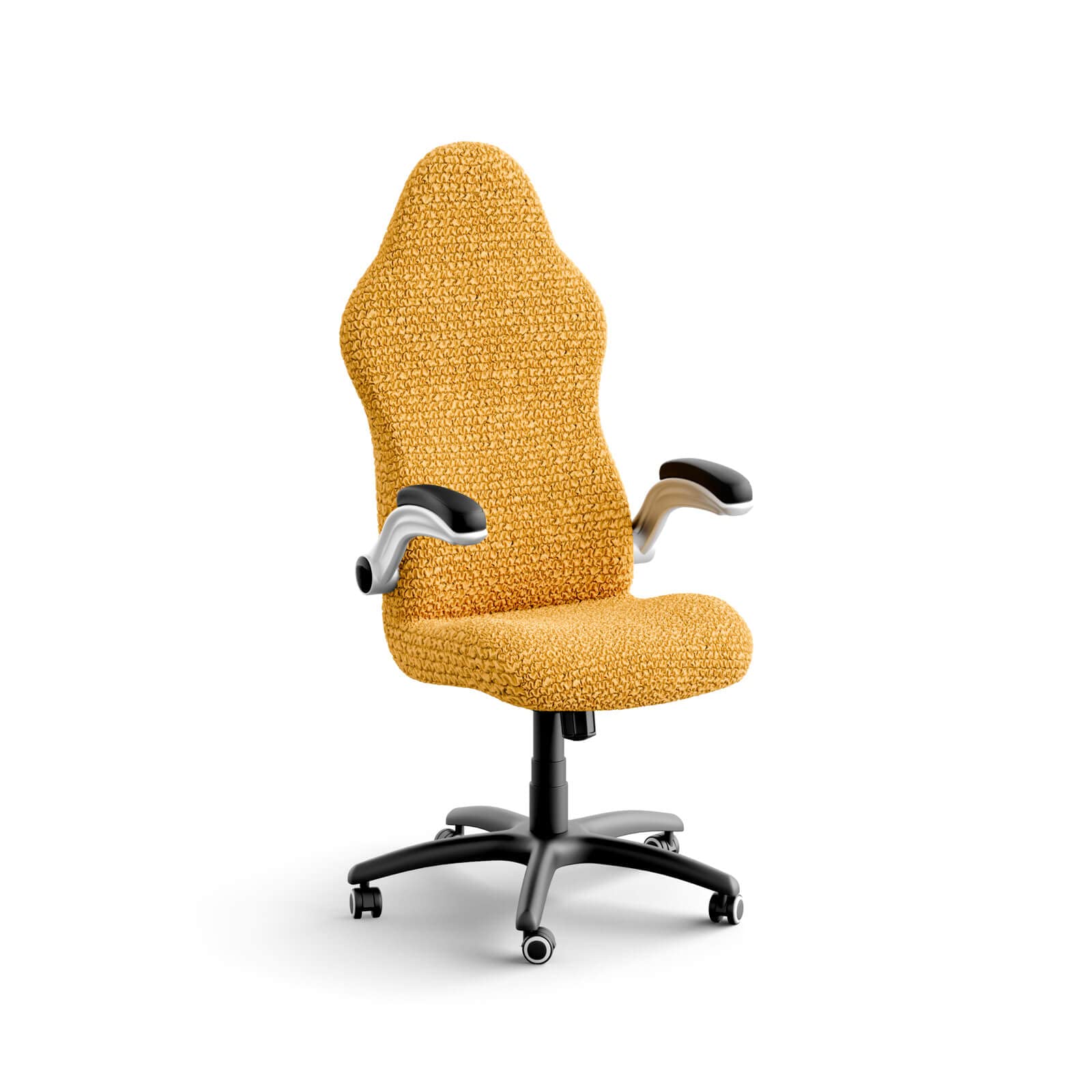 PAULATO BY GA.I.CO. Office & Gaming Chair Slipcover - Stretch Computer Desk Chair Cover with Zipper - Breathable Microfiber Fabric - 1-Piece Form Fit Design - Mango Color - Perfect for Home Office, Gaming Setup & Workspace Protection