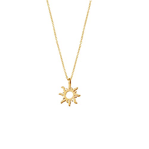 Sun necklace gold