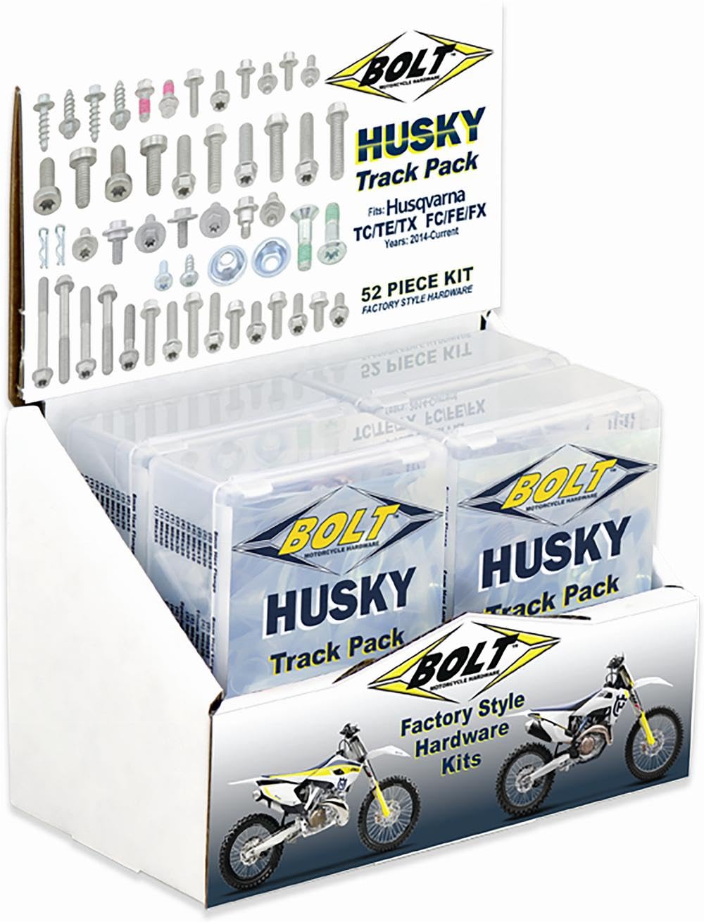 Bolt 6TP-HSK Pop Display Track Pack - 6 Pack Retail Store Shelf Display for Product Merchandising | Perfect for Supermarkets, Convenience Stores & Retail Displays